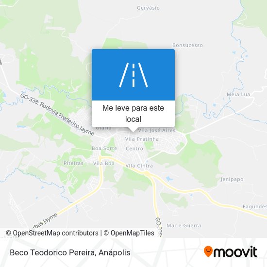 Beco Teodorico Pereira mapa