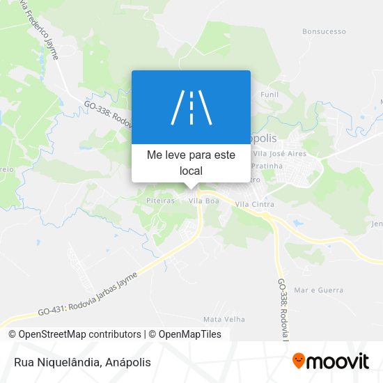 Rua Niquelândia mapa