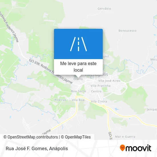 Rua José F. Gomes mapa