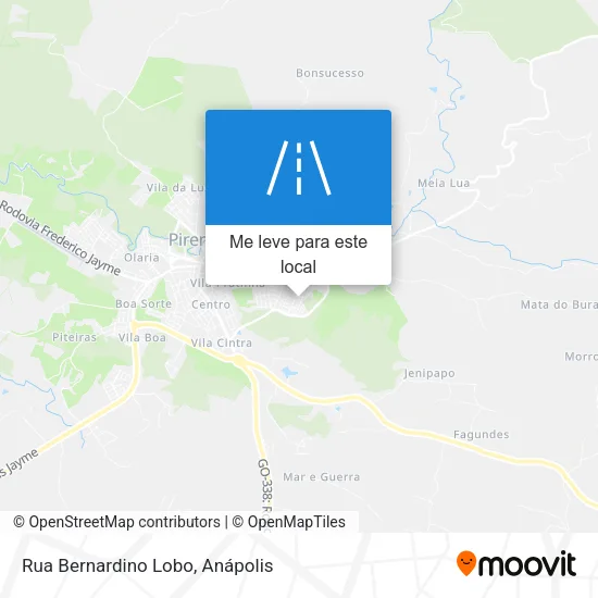 Rua Bernardino Lobo mapa
