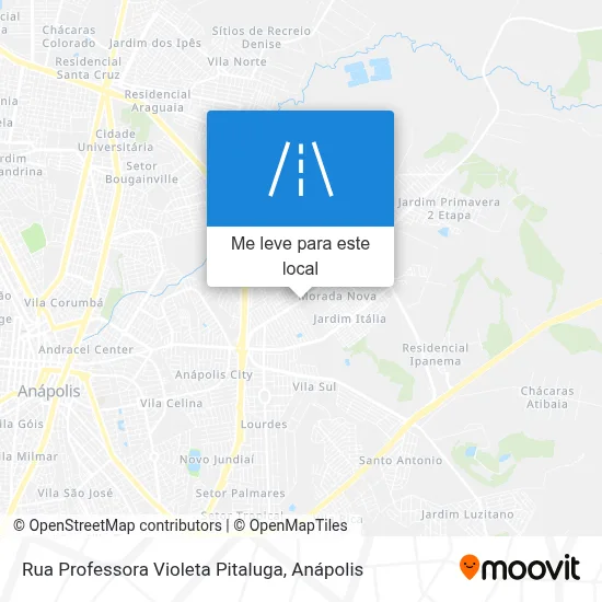 Rua Professora Violeta Pitaluga mapa