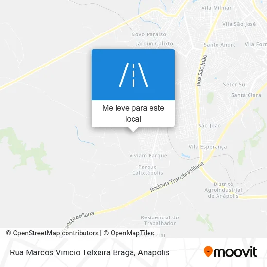 Rua Marcos Vinicio Telxeira Braga mapa