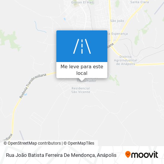 Rua João Batista Ferreira De Mendonça mapa