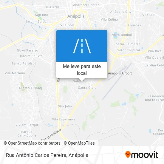 Rua Antônio Carlos Pereira mapa