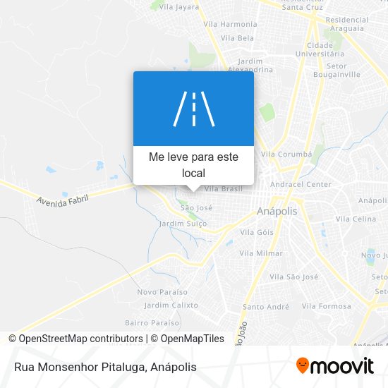 Rua Monsenhor Pitaluga mapa