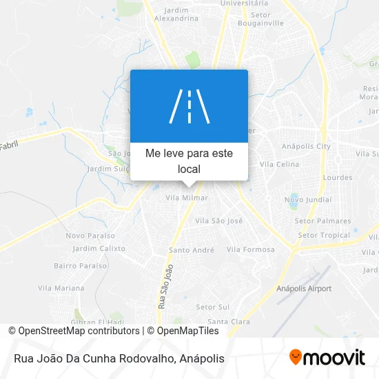 Rua João Da Cunha Rodovalho mapa