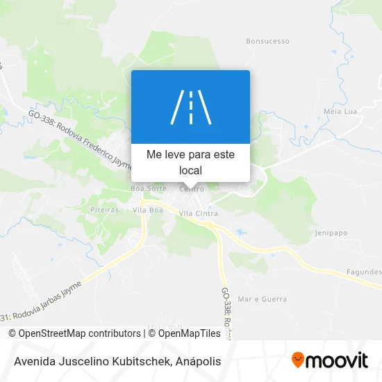Avenida Juscelino Kubitschek mapa