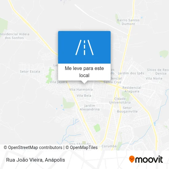 Rua João Vieira mapa