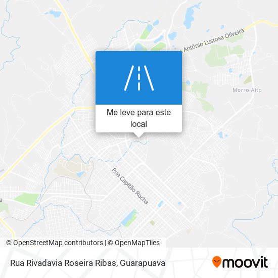 Rua Rivadavia Roseira Ribas mapa
