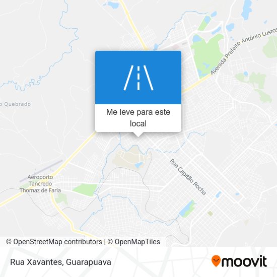 Rua Xavantes mapa