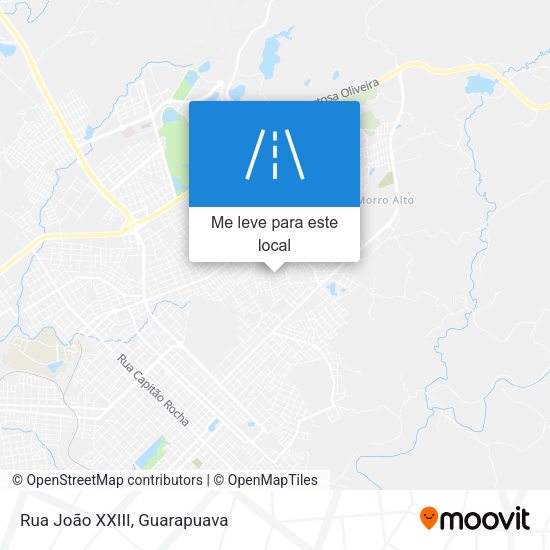 Rua João XXIII mapa