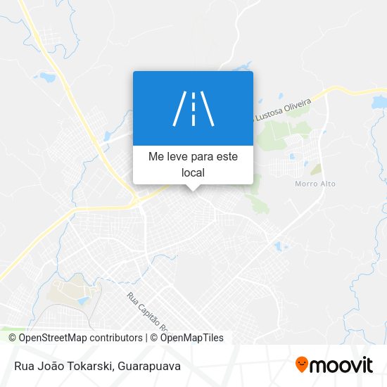 Rua João Tokarski mapa