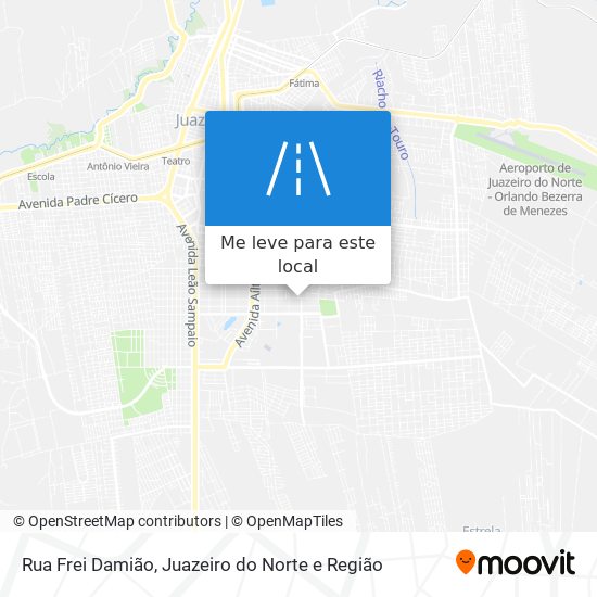 Rua Frei Damião mapa