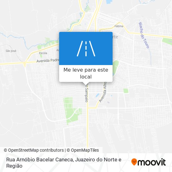 Rua Arnóbio Bacelar Caneca mapa