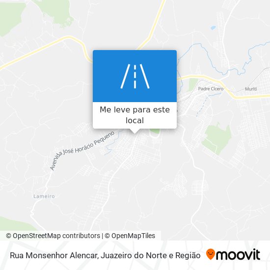 Rua Monsenhor Alencar mapa