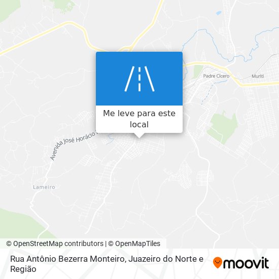 Rua Antônio Bezerra Monteiro mapa