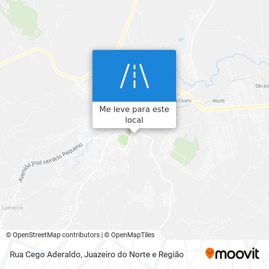 Rua Cego Aderaldo mapa