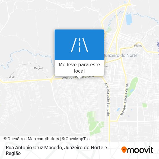 Rua Antônio Cruz Macêdo mapa