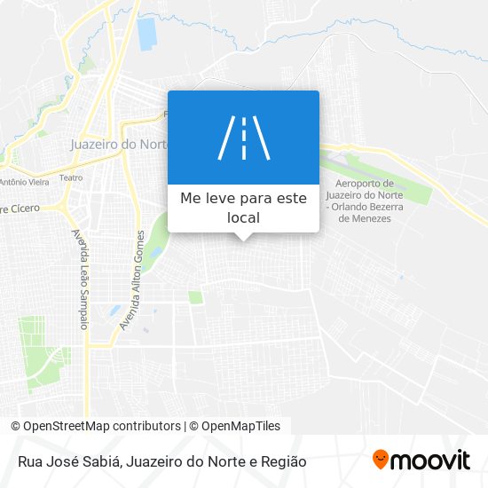 Rua José Sabiá mapa