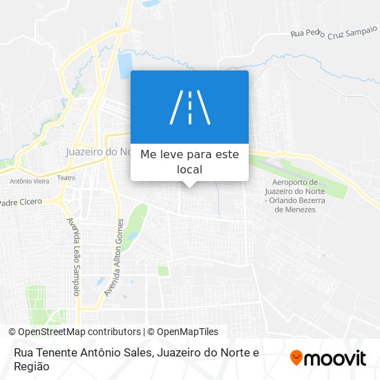 Rua Tenente Antônio Sales mapa