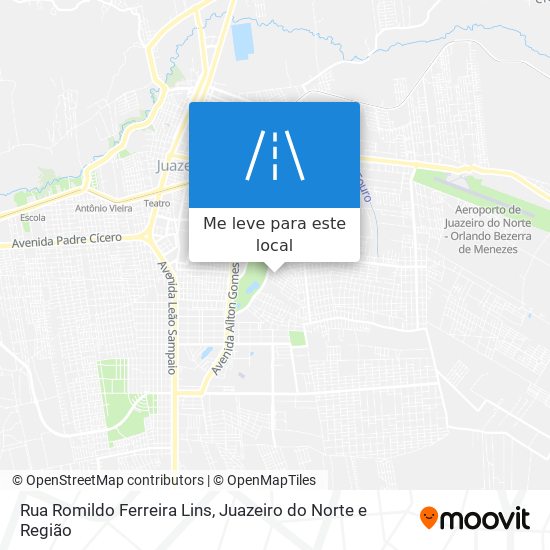 Rua Romildo Ferreira Lins mapa