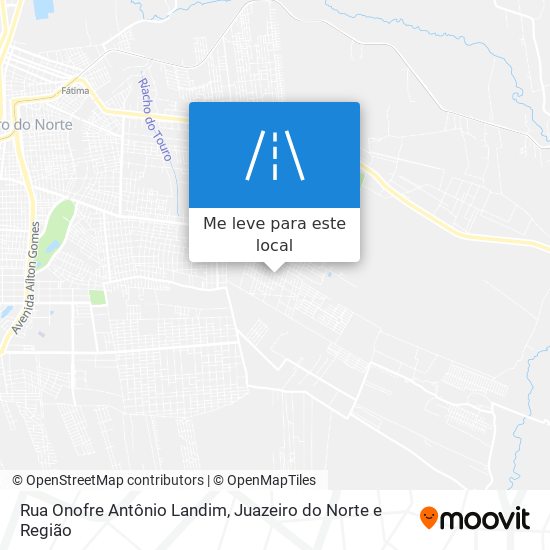 Rua Onofre Antônio Landim mapa