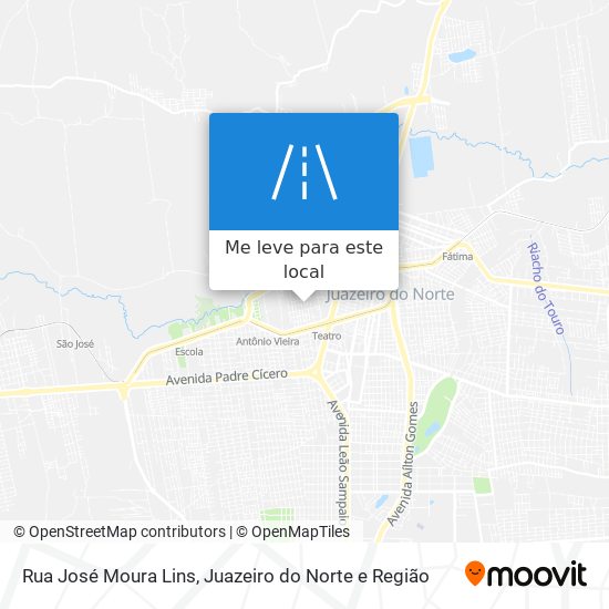Rua José Moura Lins mapa
