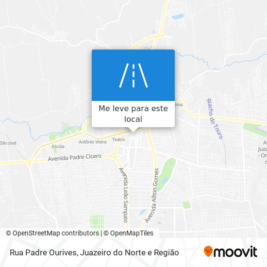 Rua Padre Ourives mapa