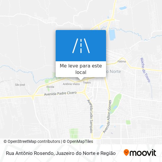 Rua Antônio Rosendo mapa