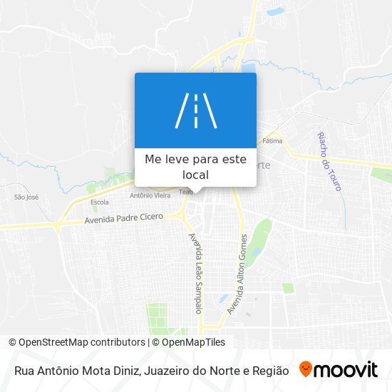 Rua Antônio Mota Diniz mapa