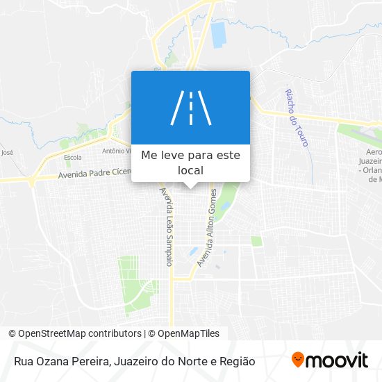 Rua Ozana Pereira mapa