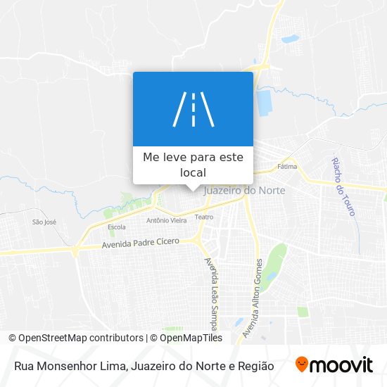 Rua Monsenhor Lima mapa
