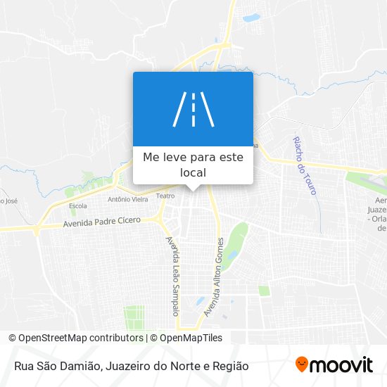 Rua São Damião mapa