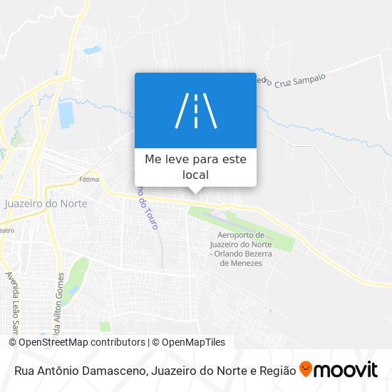 Rua Antônio Damasceno mapa