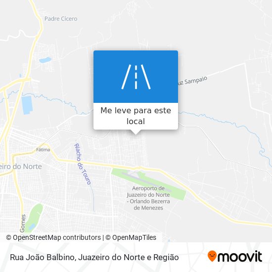 Rua João Balbino mapa