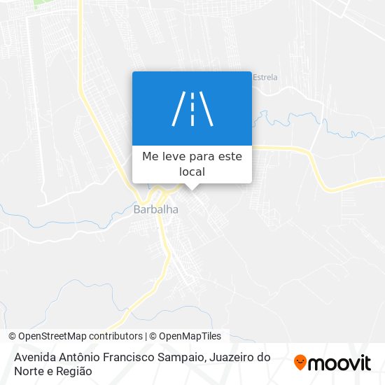 Avenida Antônio Francisco Sampaio mapa
