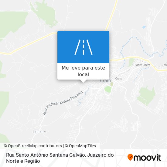 Rua Santo Antônio Santana Galvão mapa