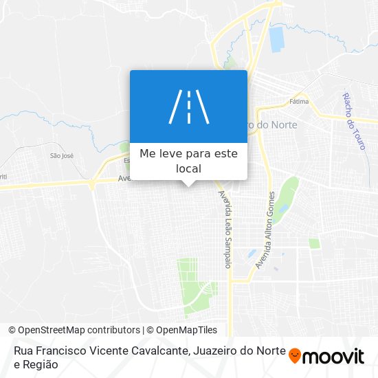 Rua Francisco Vicente Cavalcante mapa