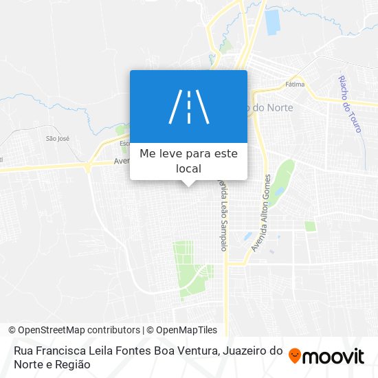 Rua Francisca Leila Fontes Boa Ventura mapa