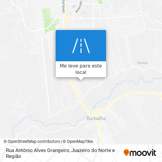 Rua Antônio Alves Grangeiro mapa