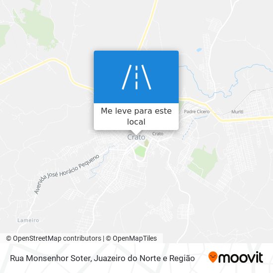 Rua Monsenhor Soter mapa