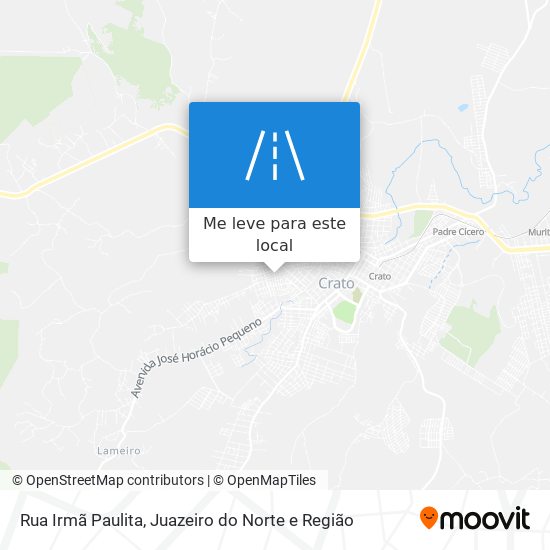 Rua Irmã Paulita mapa