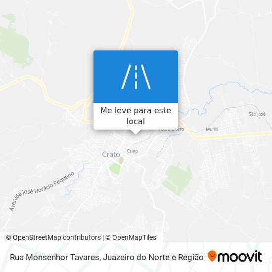 Rua Monsenhor Tavares mapa