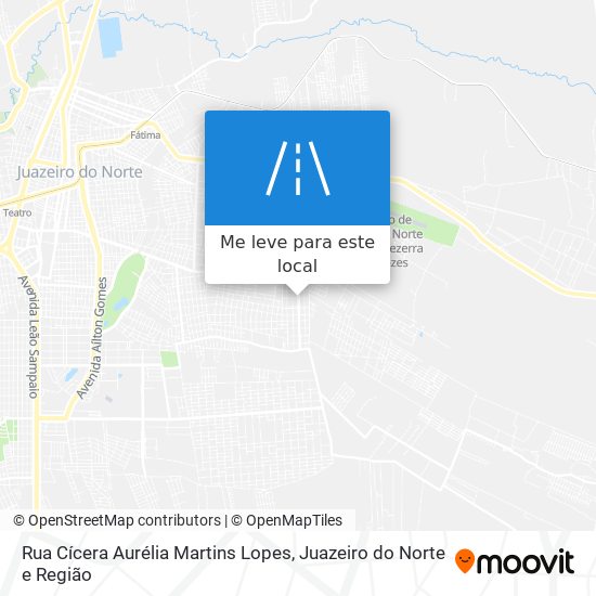 Rua Cícera Aurélia Martins Lopes mapa