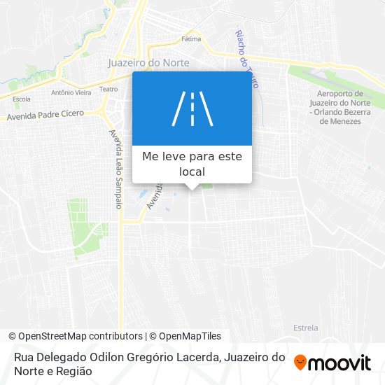 Rua Delegado Odilon Gregório Lacerda mapa