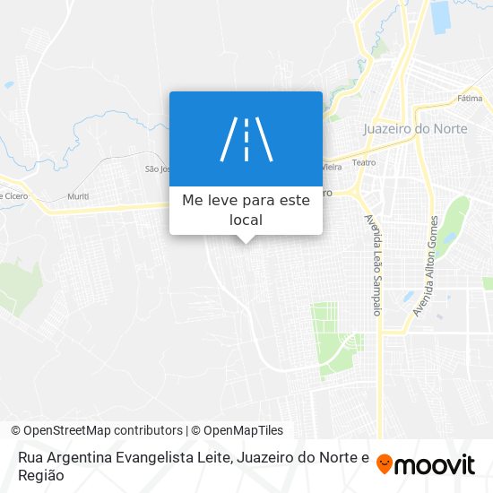Rua Argentina Evangelista Leite mapa