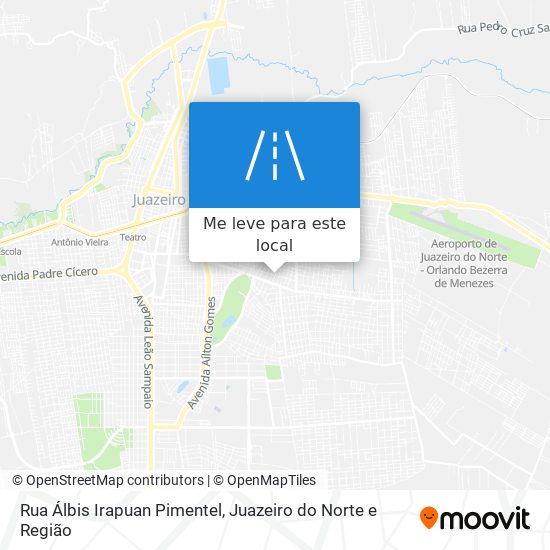 Rua Álbis Irapuan Pimentel mapa