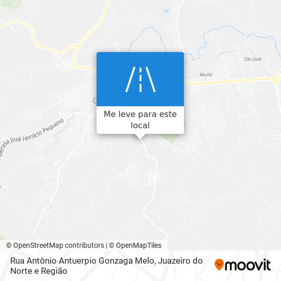 Rua Antônio Antuerpio Gonzaga Melo mapa