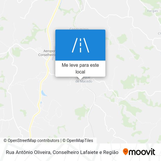 Rua Antônio Oliveira mapa