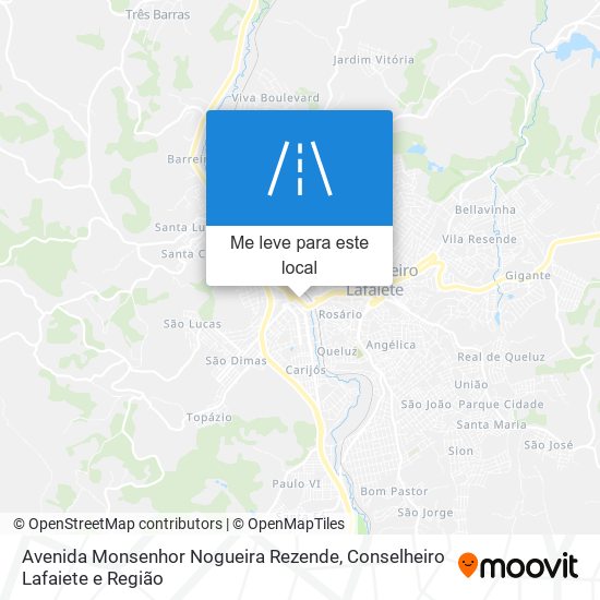 Avenida Monsenhor Nogueira Rezende mapa